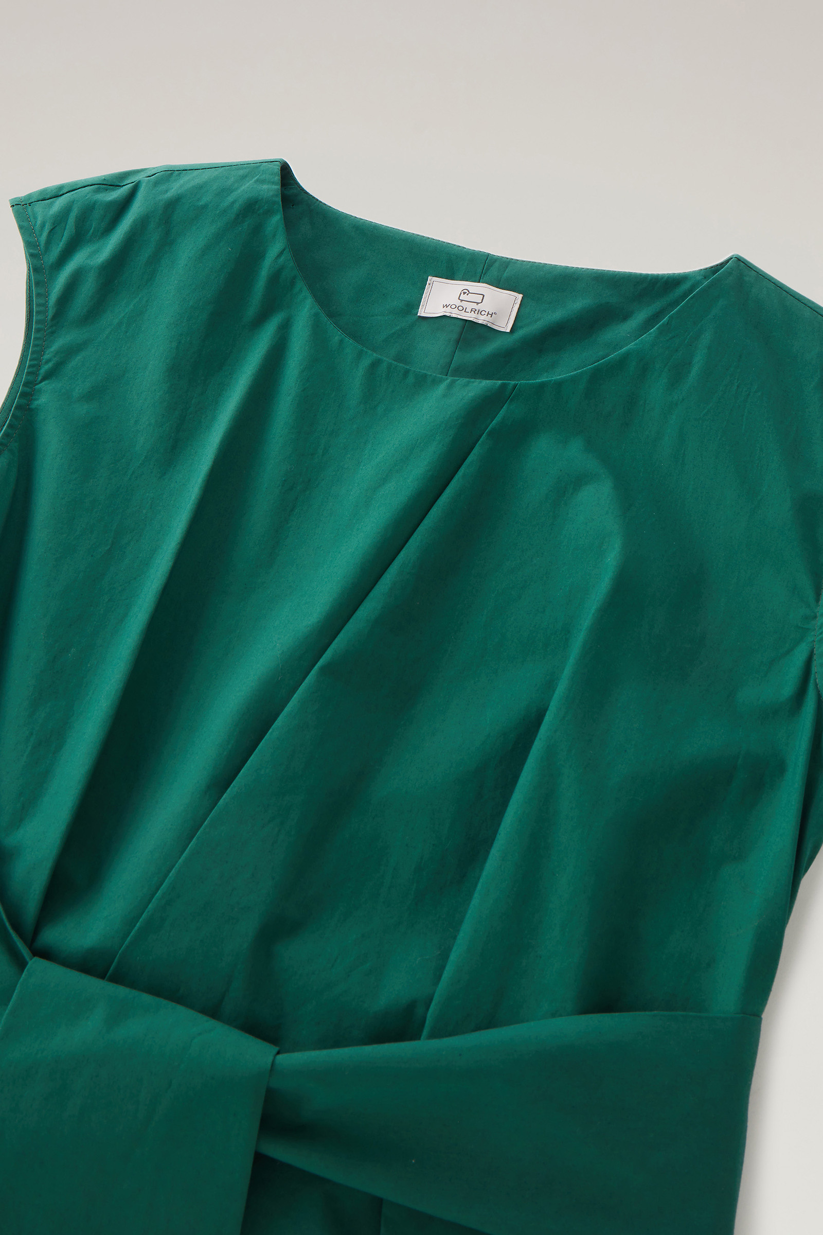 Vestito midi in popeline di puro cotone verde photo 6 | Woolrich