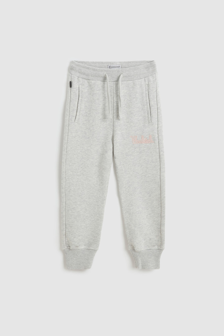 Pantalón deportivo de niña en forro polar de algodón grey | Woolrich