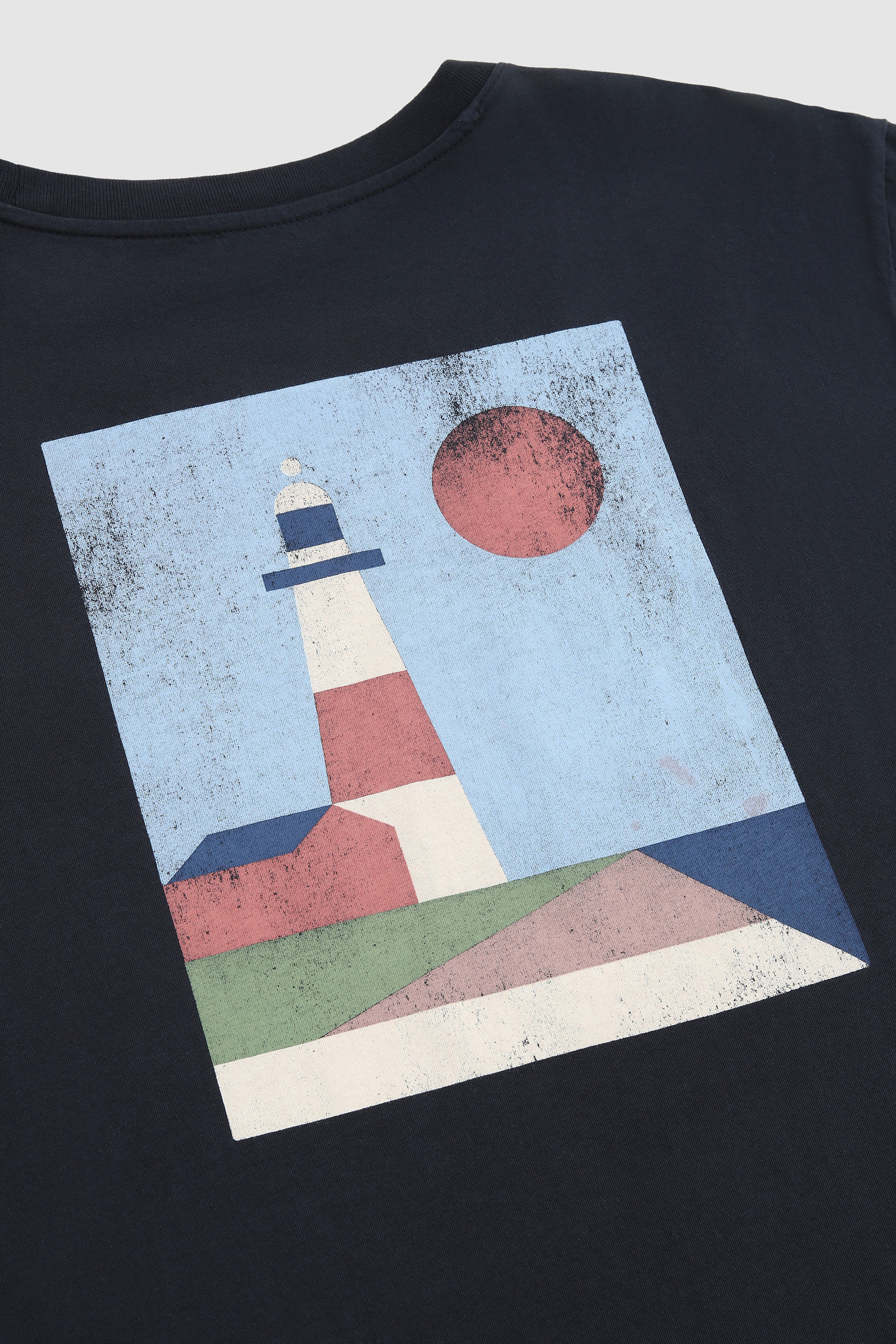 Organic Cotton T-Shirt with Back Print Blue photo 6 | Woolrich