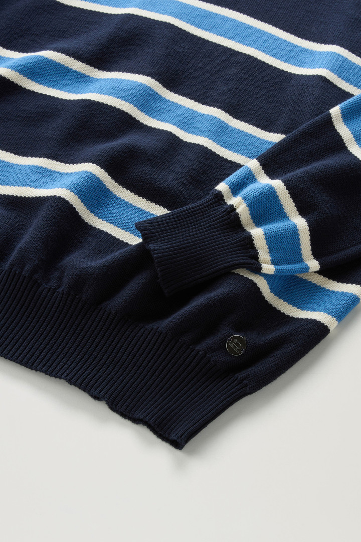 Long-Sleeved Knit Polo Blue photo 7 | Woolrich
