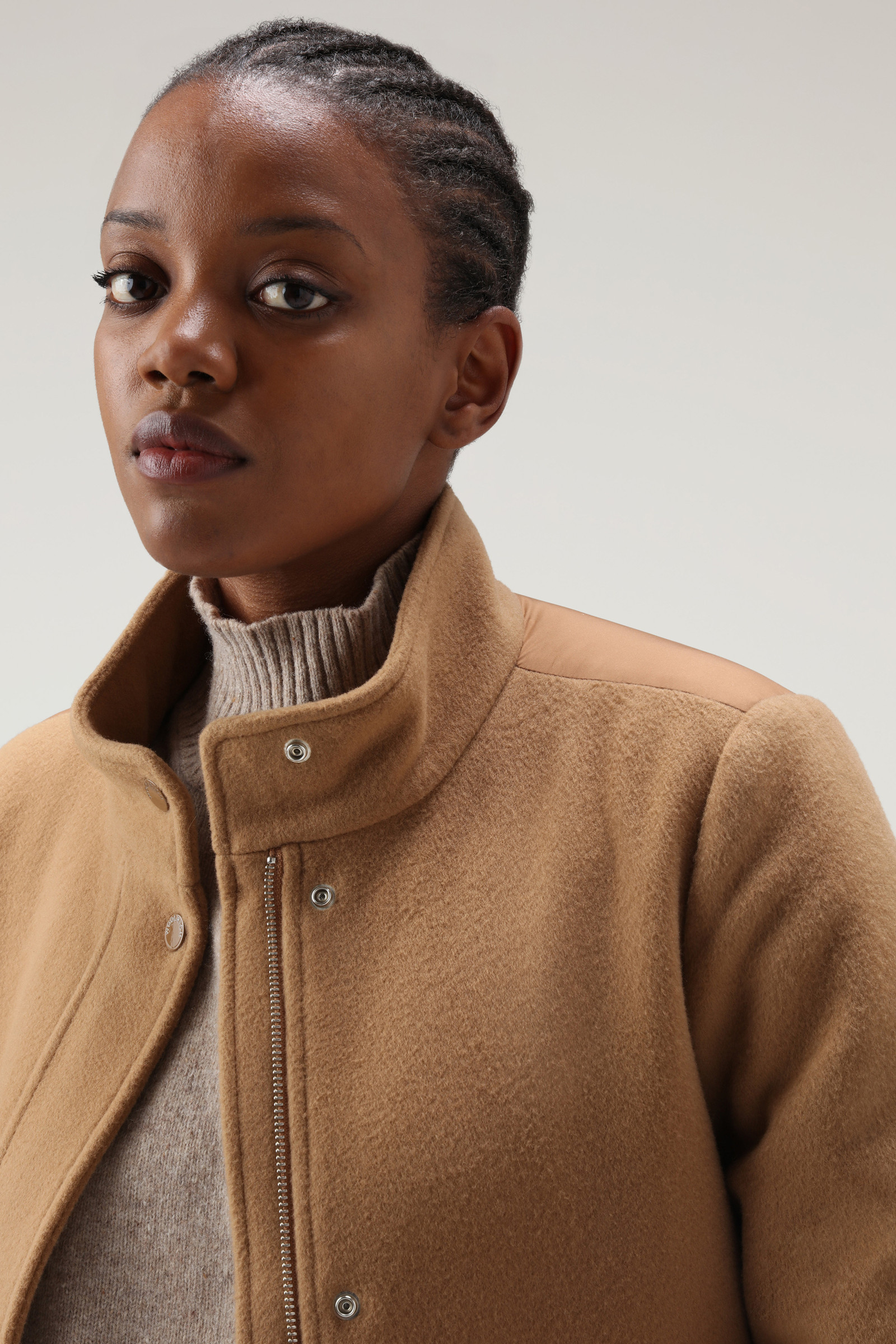 Kuna Jacket in Wool and Cashmere Blend Brown photo 4 | Woolrich