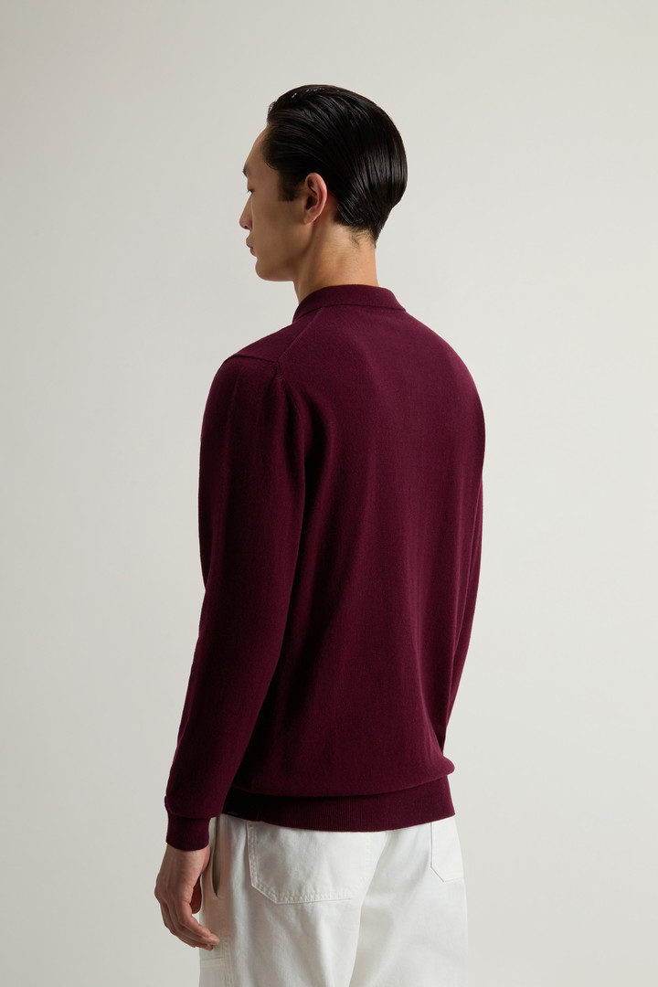 Pure Cashmere Long-Sleeved Polo Sweater Purple photo 2 | Woolrich