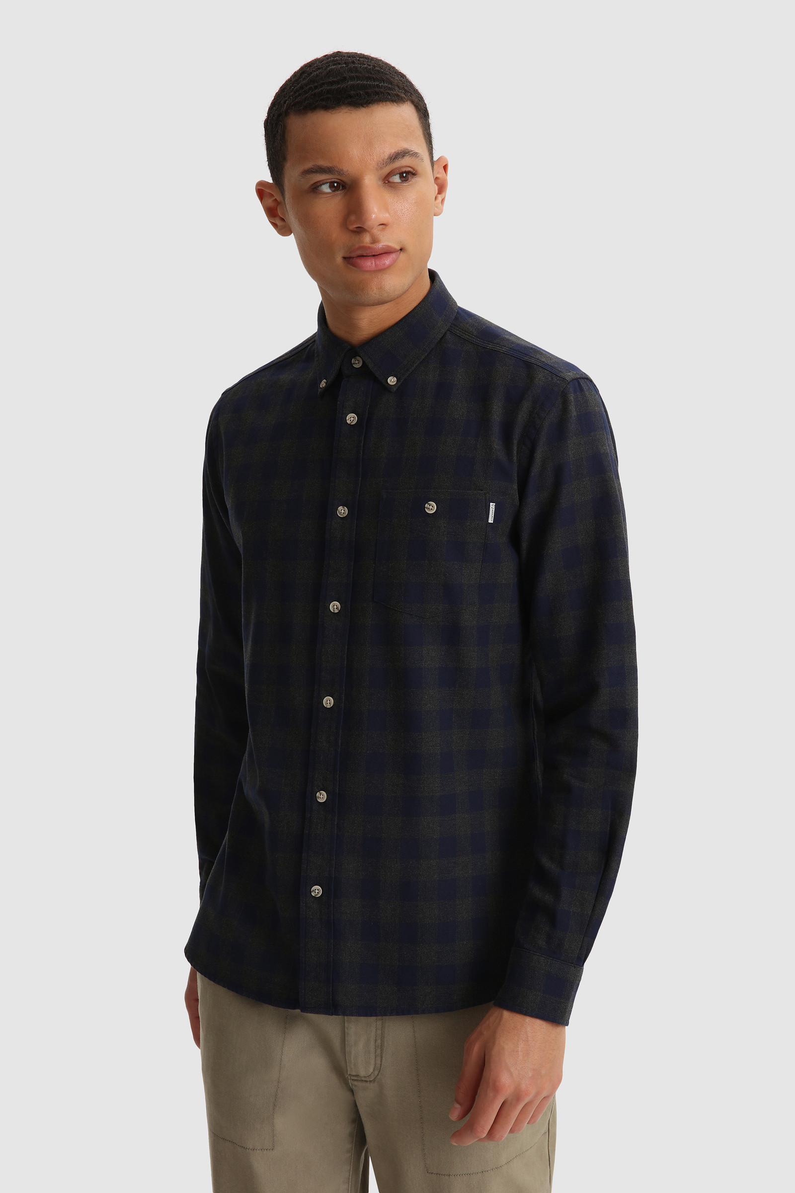 Camicia Traditional in flanella di cotone