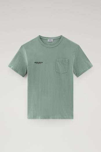 Safari t-shirt in pure cotton Green | Woolrich