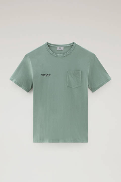 Safari t-shirt in pure cotton Green photo 2 | Woolrich