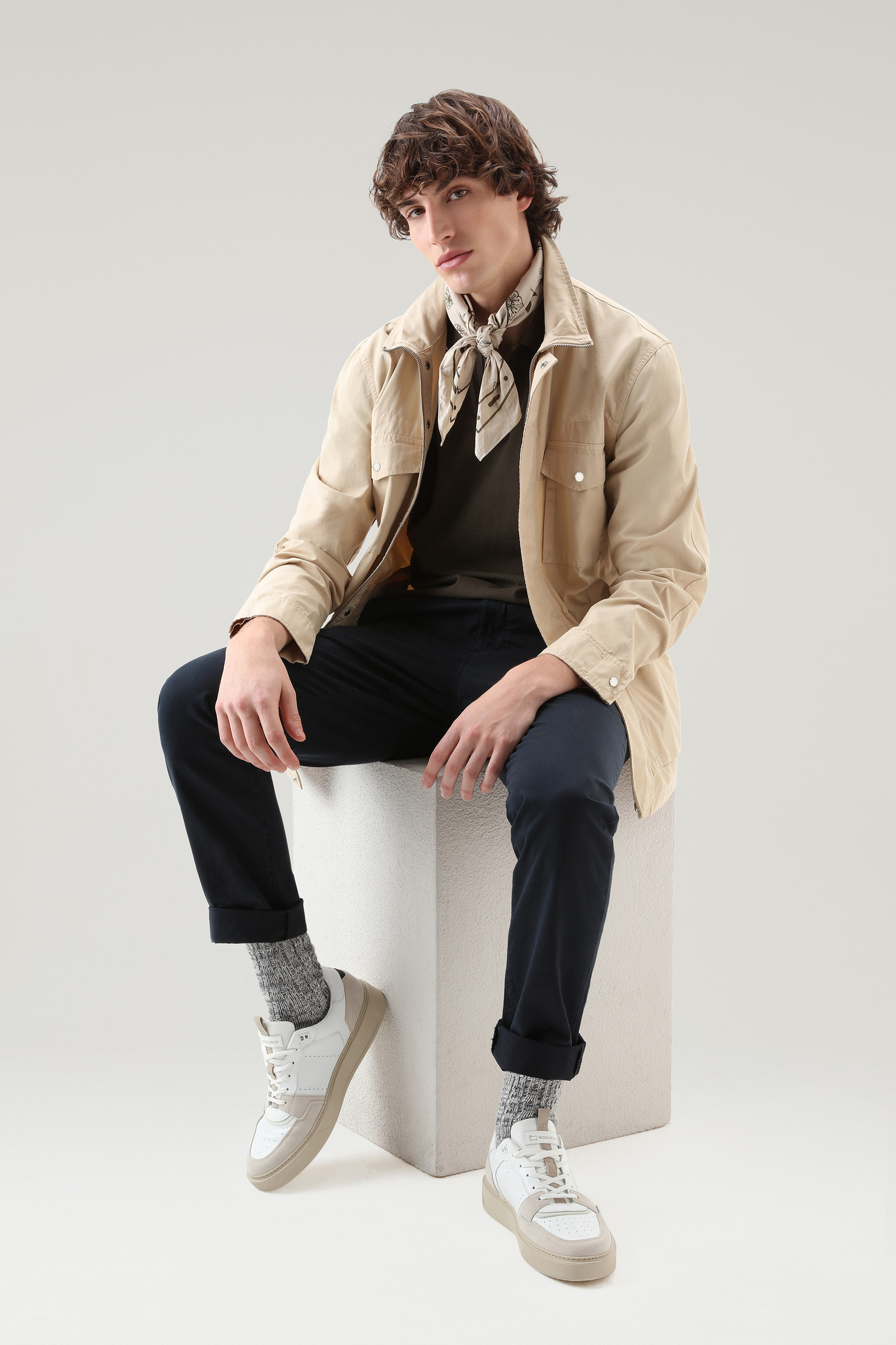 Giacca tinta in capo in puro cotone beige photo 4 | Woolrich
