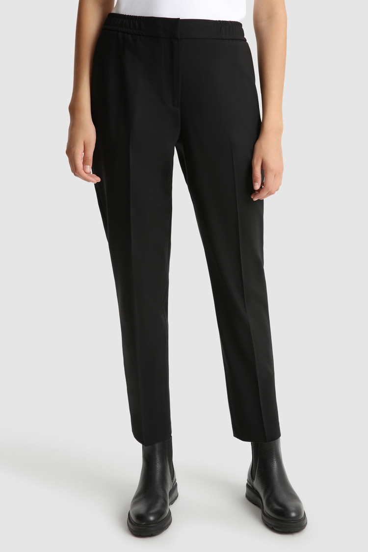 Pantalone stretch in frescolana Merino