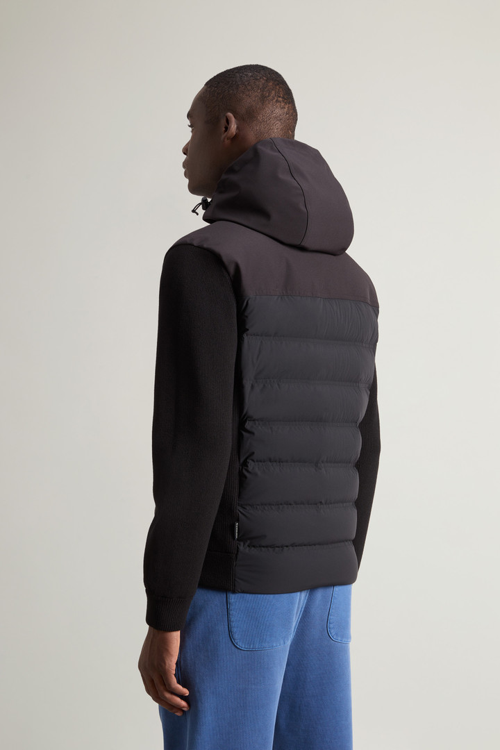 Bering Hybrid Jacket in Stretch Nylon with Matte Finish Black photo 3 | Woolrich