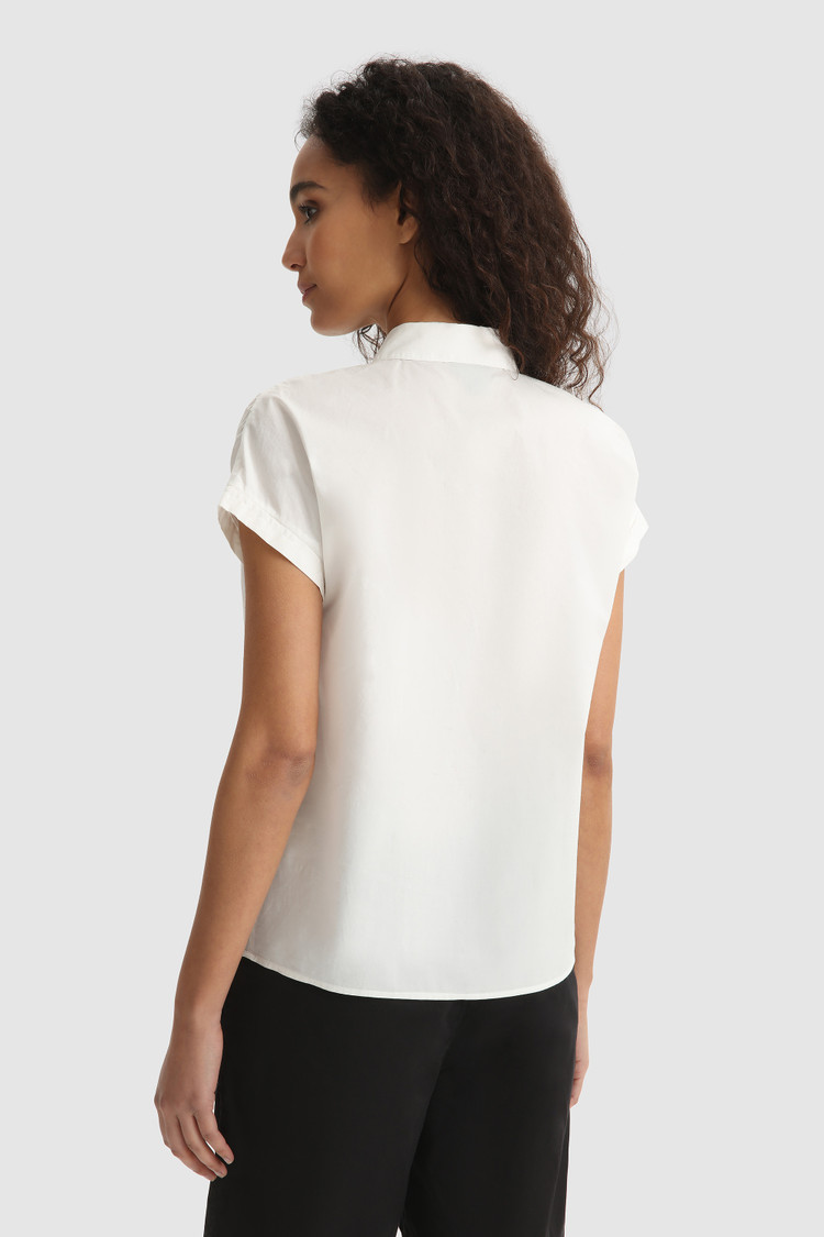 Popeline blouse Henley