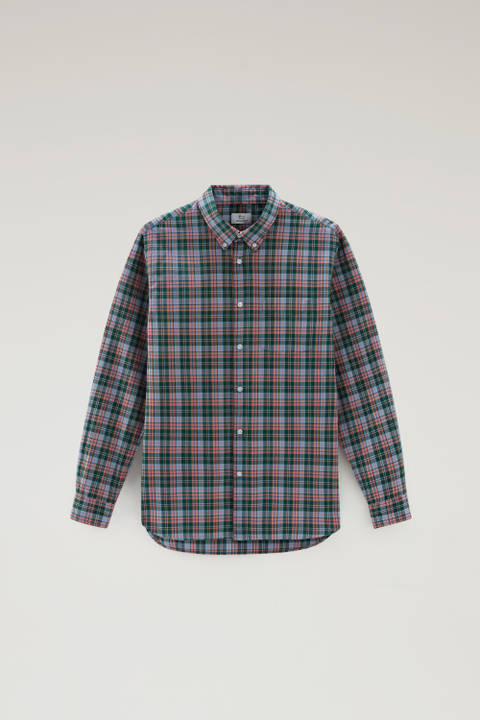 Checked Madras Shirt in Pure Cotton Green photo 2 | Woolrich