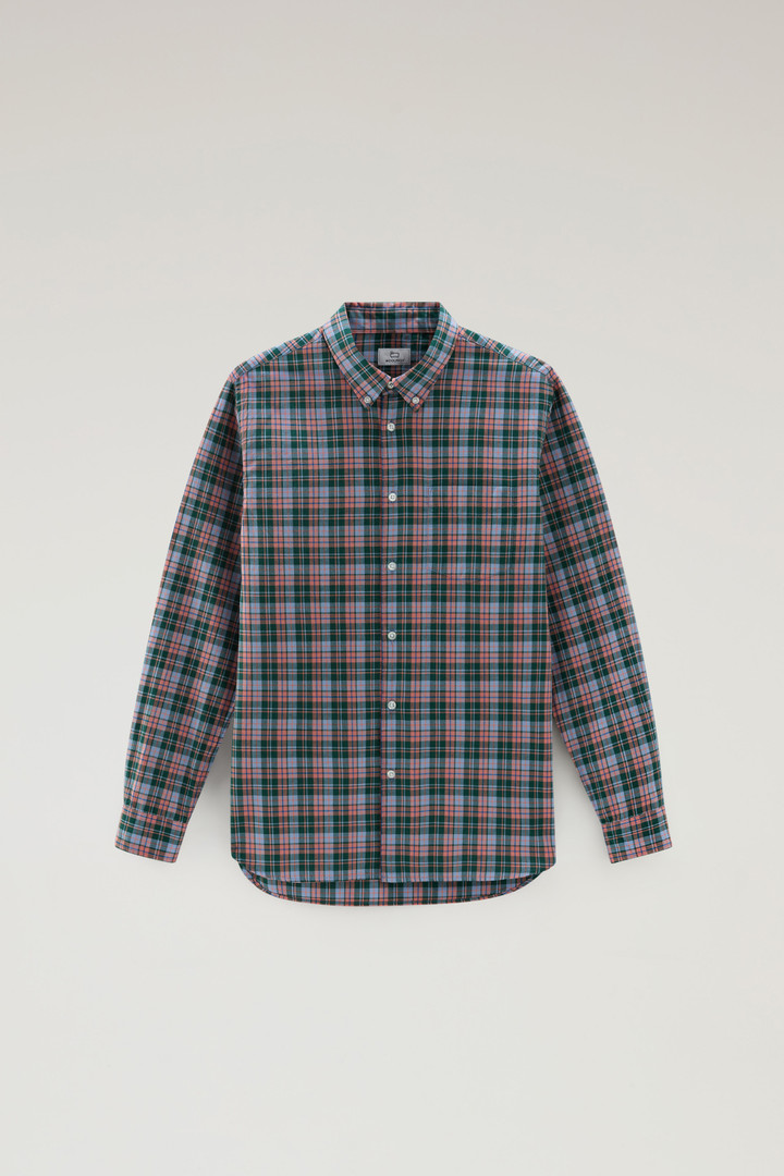 Checked Madras Shirt in Pure Cotton Green photo 5 | Woolrich