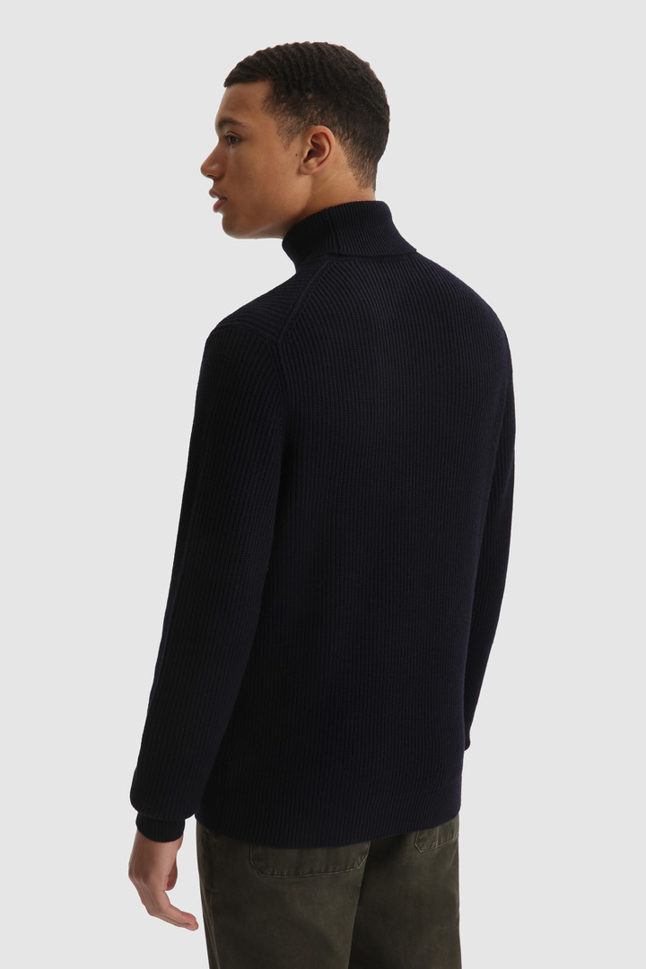 Men's Merino wool Turtleneck Sweater Blue | Woolrich