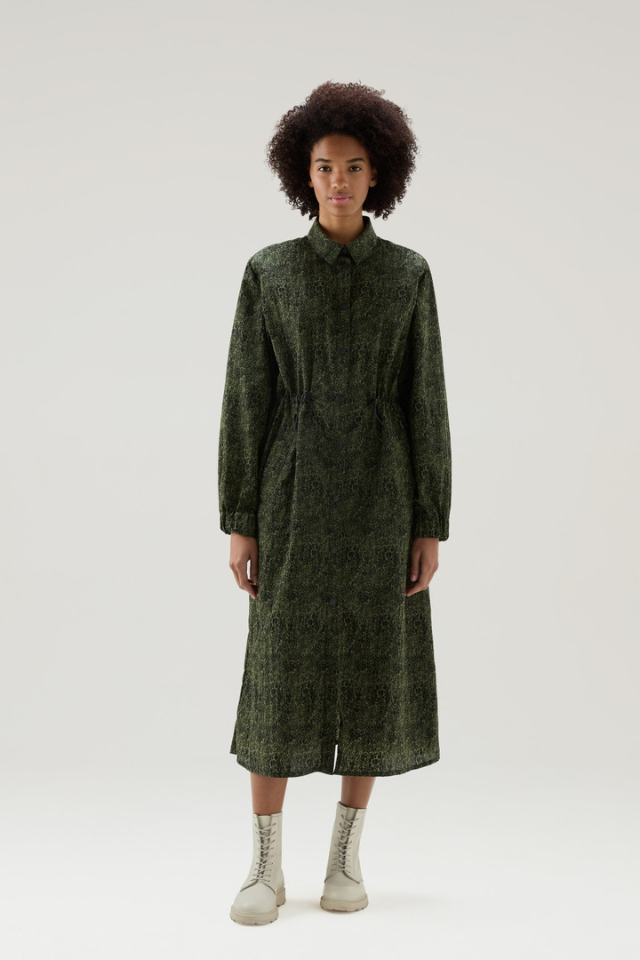 Shirt Dress in Ripstop Crinkle Nylon with Camo Print Green photo 1 | Woolrich