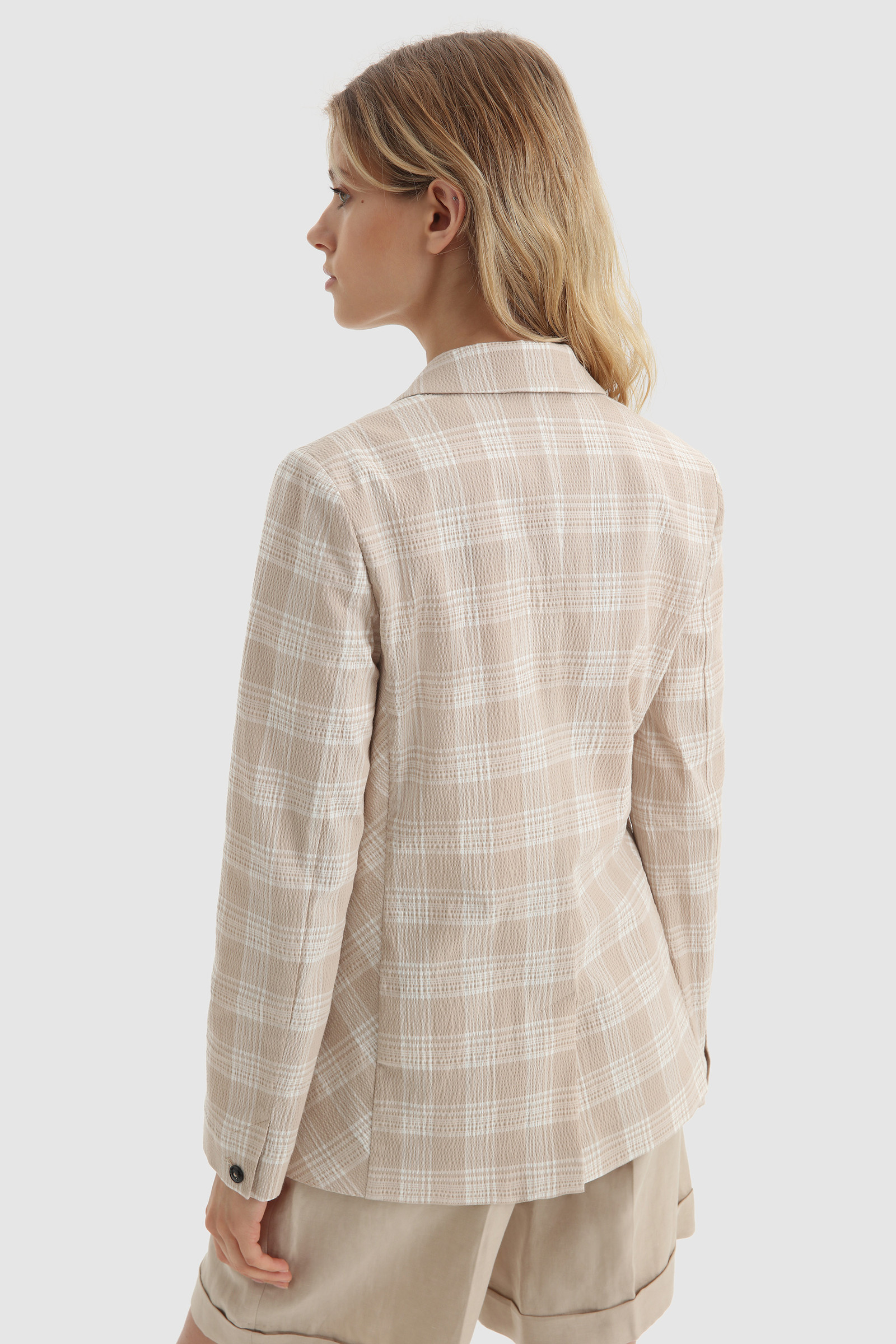 ladies seersucker blazer