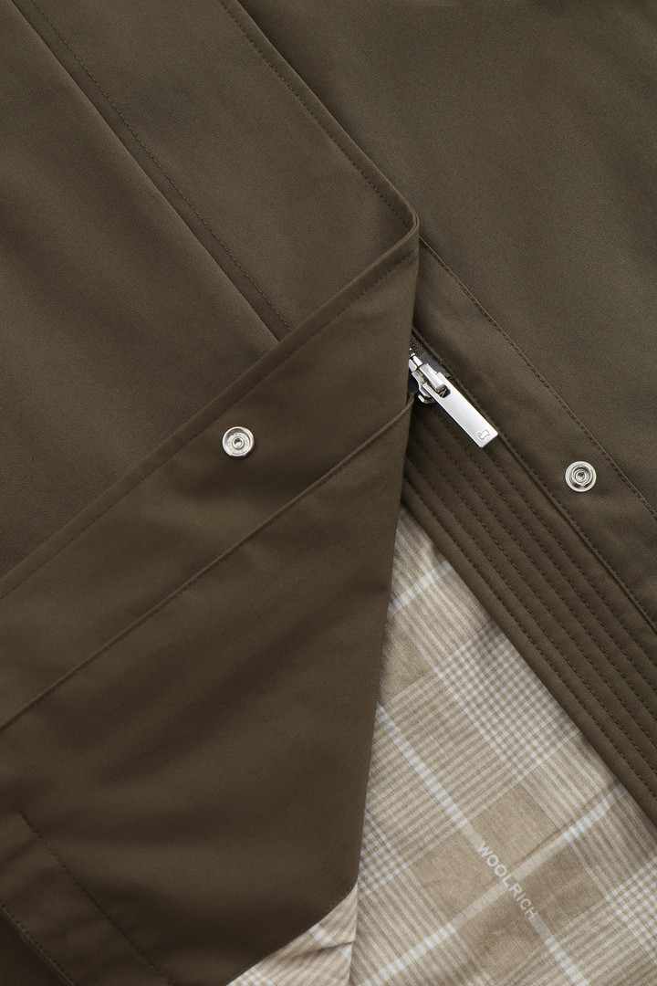 Havice Light Parka with Printed Check Lining Green photo 9 | Woolrich