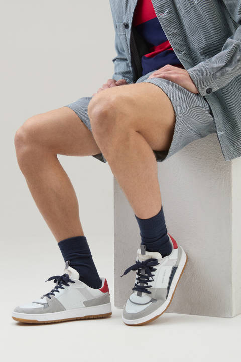 Classic Basketball Sneakers in Suede Multicolor photo 2 | Woolrich