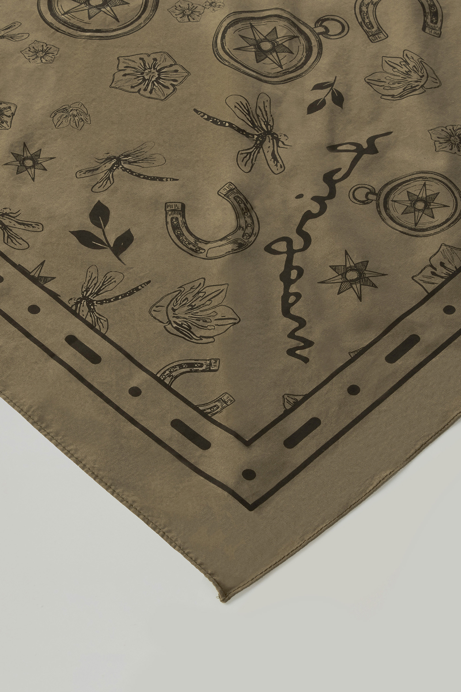Bandana Roadtrip in puro cotone con stampa verde photo 3 | Woolrich