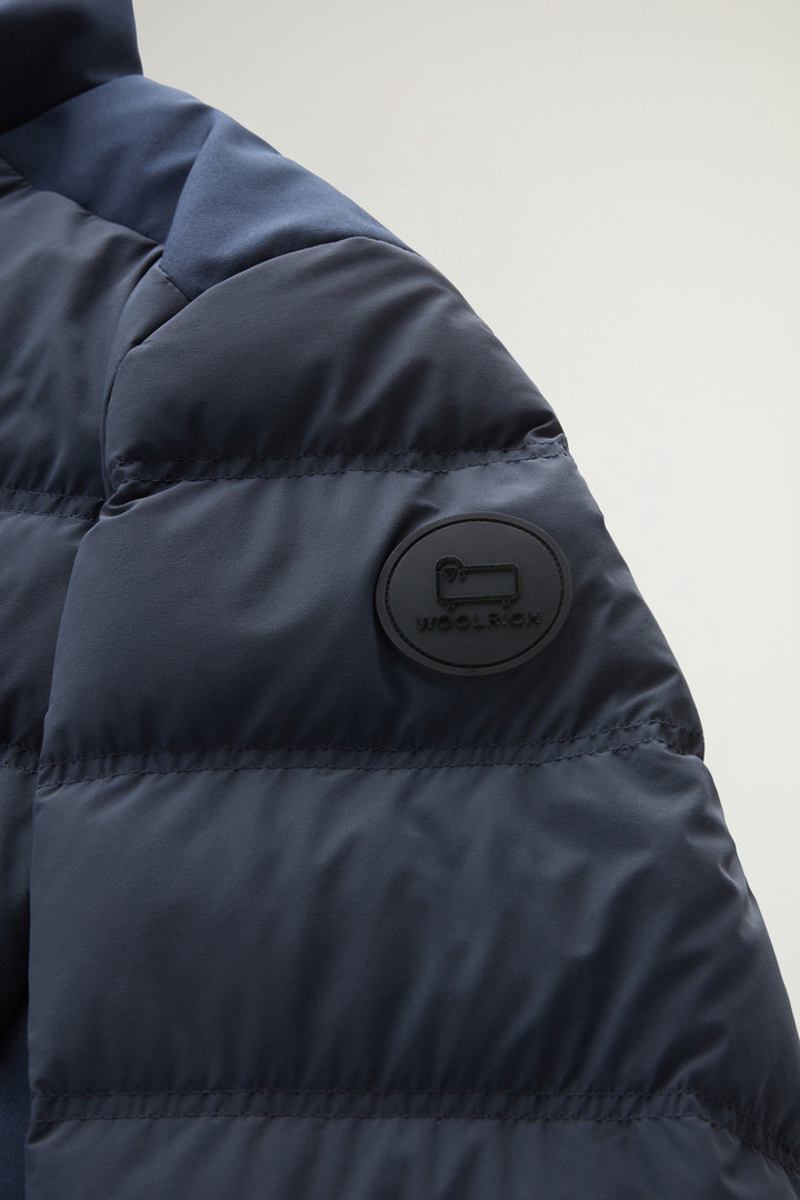Bering Down Jacket in Stretch Nylon Blue photo 8 | Woolrich