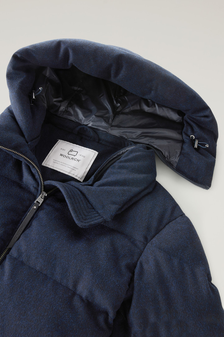 Pure Virgin Wool Long Down Jacket Crafted with a Loro Piana Fabric Blue photo 3 | Woolrich