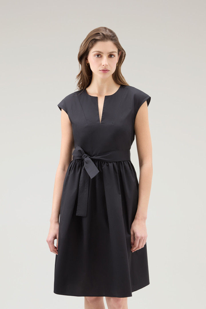 Short Dress in Pure Cotton Poplin Black photo 1 | Woolrich