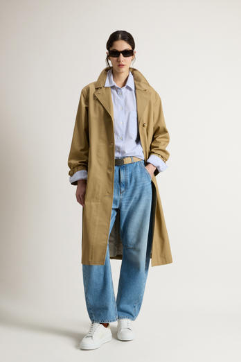 Pure Cotton Trench Coat Beige | Woolrich