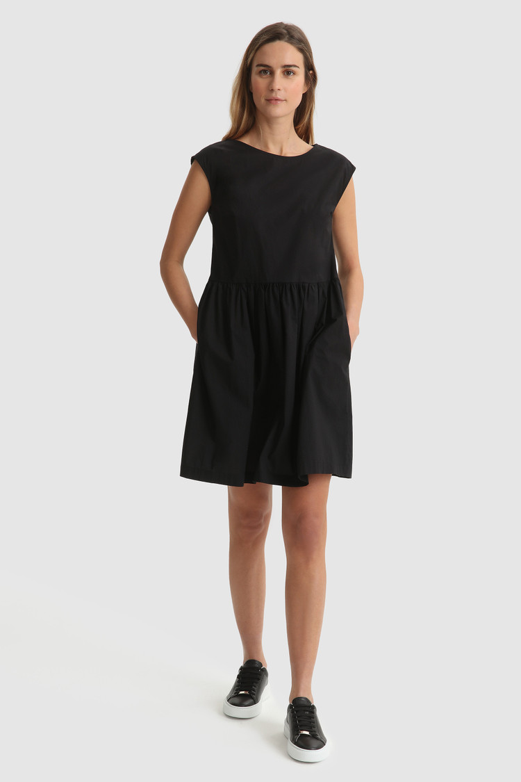 Vestido de popelina con manga larga