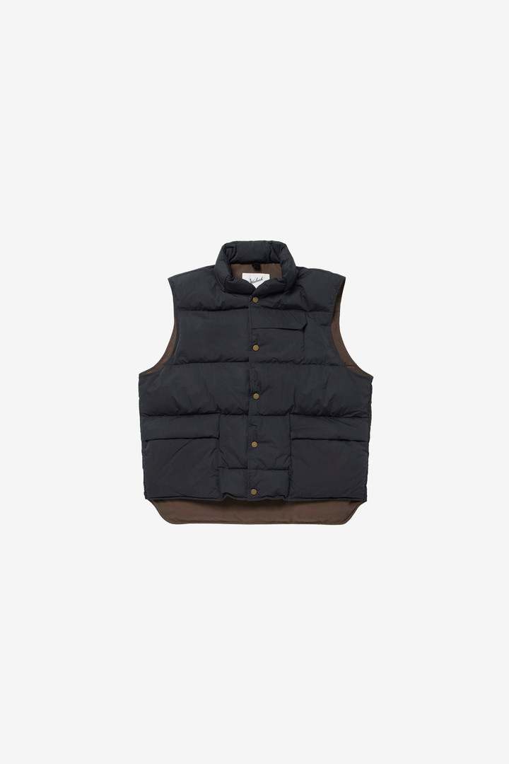 Nylon-Blend Quilted Vest with Foldaway Hood Black photo 2 | Woolrich