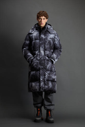 Long Down Jacket in Ripstop Fabric by Todd Snyder Gray photo 1 | Woolrich