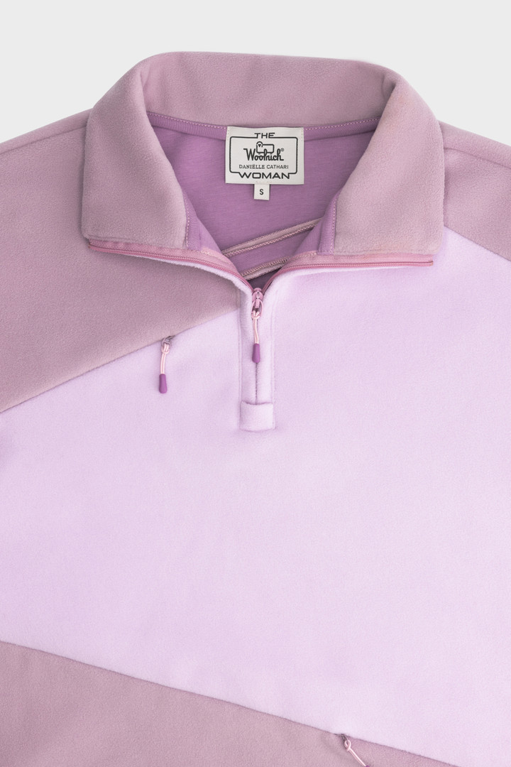 quarter zip sweatshirt pink