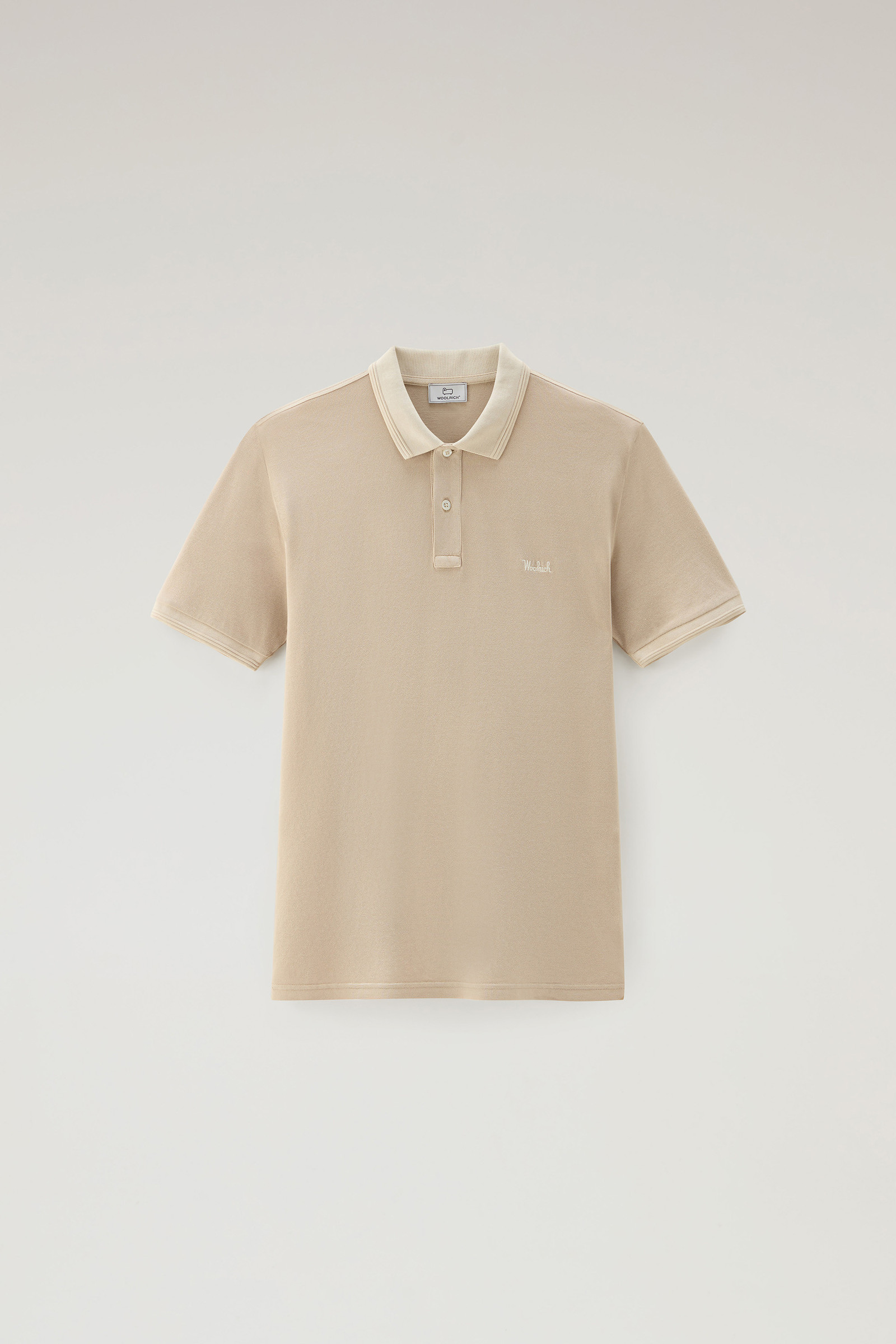 Mackinack Polo aus stückgefärbtem Stretch-Baumwollpikee beige photo 5 | Woolrich