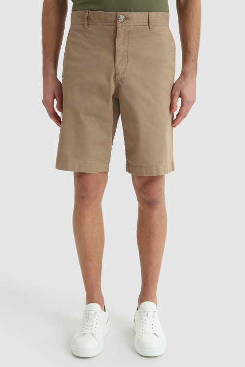 Garment-Dyed Chino Shorts Beige | Woolrich