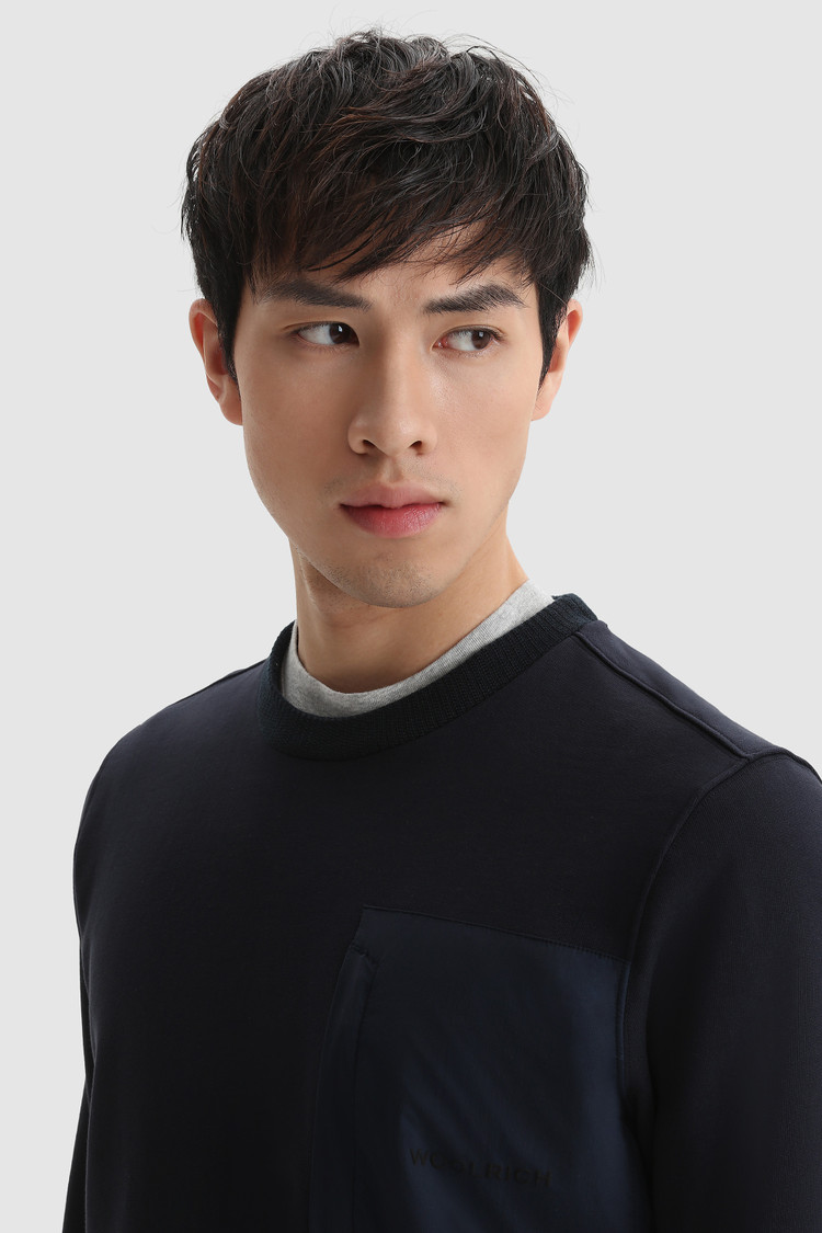 Crewneck sweatshirt with printed logo