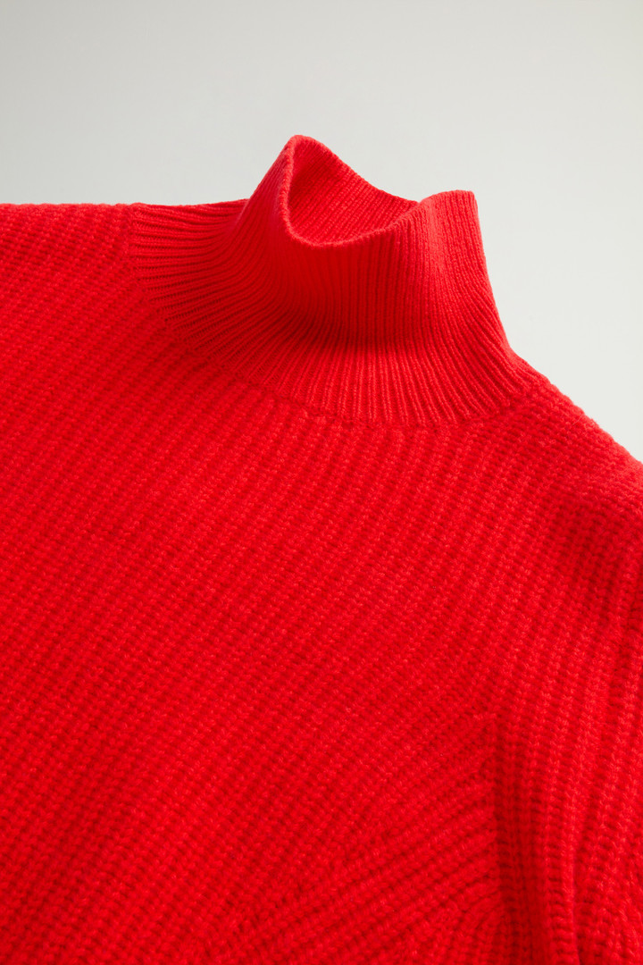 Canberra Pullover mit Stehkragen aus reiner Schurwolle Rot photo 6 | Woolrich