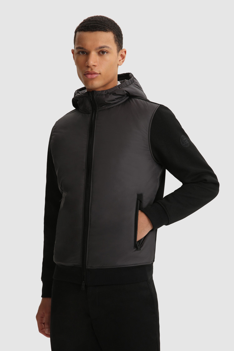 Hoody van hybride stof
