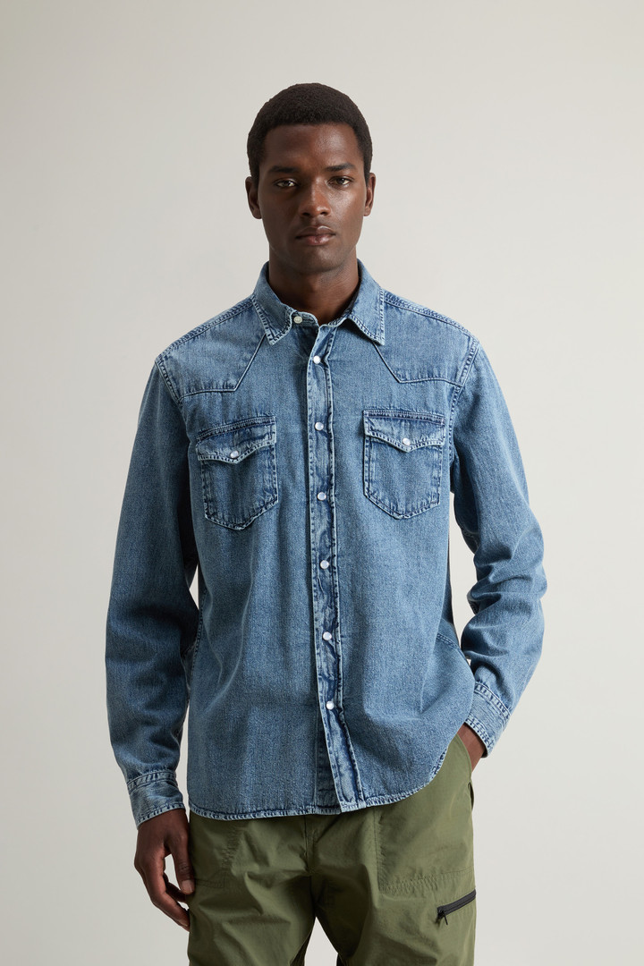 Camicia in denim di puro cotone Blu photo 1 | Woolrich