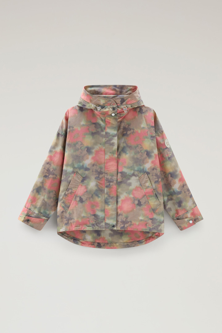 Jacket in a Cotton-linen Blend with a Multicolored Print Green photo 5 | Woolrich