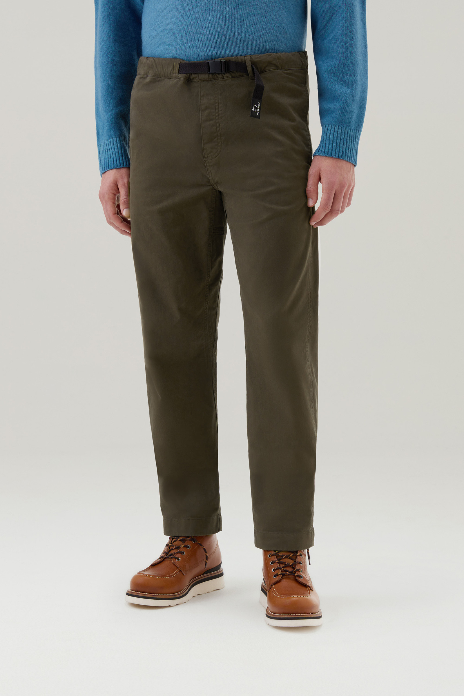 Garment-Dyed Chino Pants in Stretch Cotton Twill - Men - Green