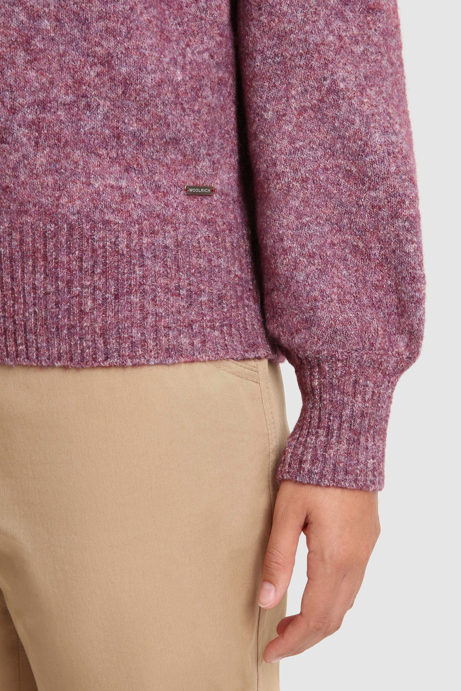 Stretch Henley Sweater in Wool Blend Violet photo 6 | Woolrich