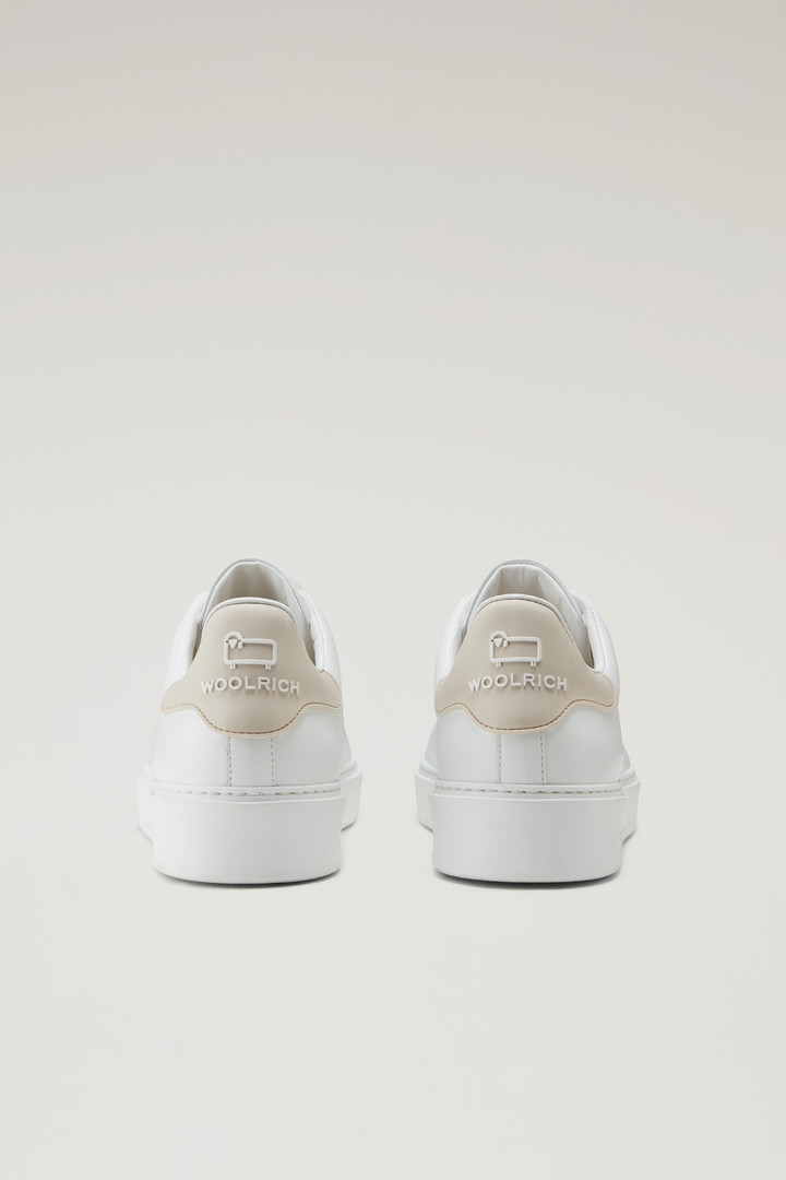 Leather Classic Court Sneakers with Contrasting Details White photo 3 | Woolrich