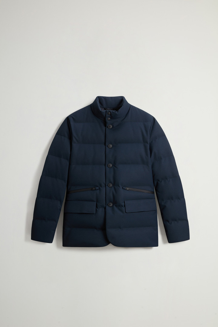 Gevoerd jack met horizontale wattering Blauw photo 5 | Woolrich