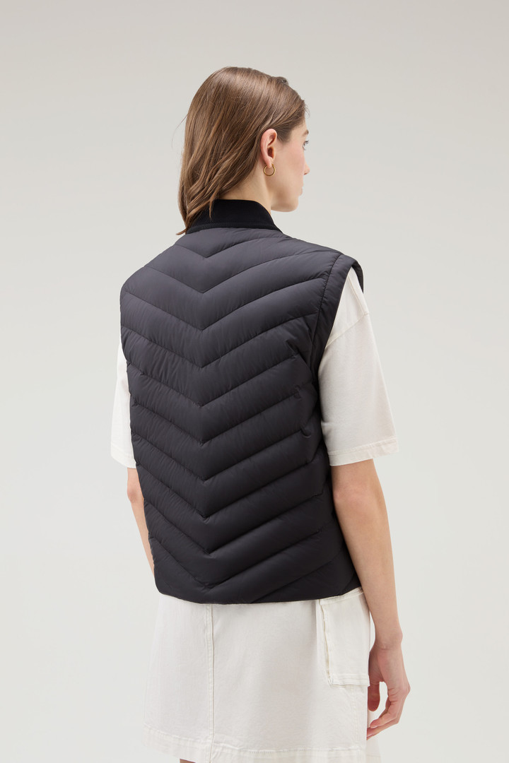 Microfiber Vest with Chevron Quilting Black photo 3 | Woolrich