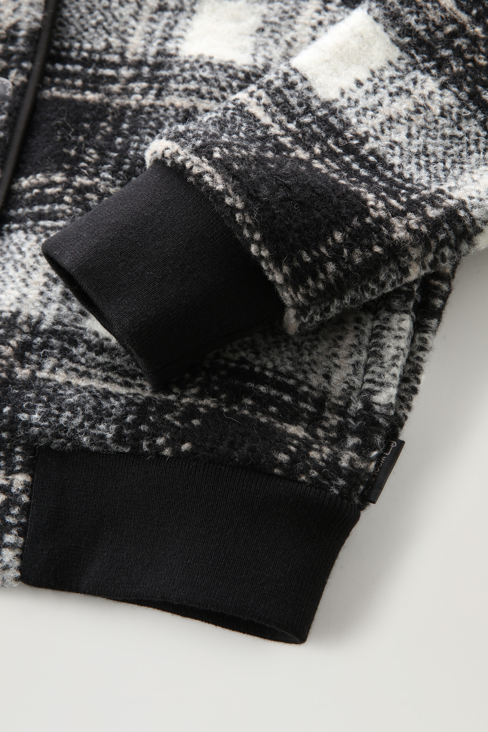 Gentry wollen blend bomberjack met ruitpatroon Zwart photo 8 | Woolrich