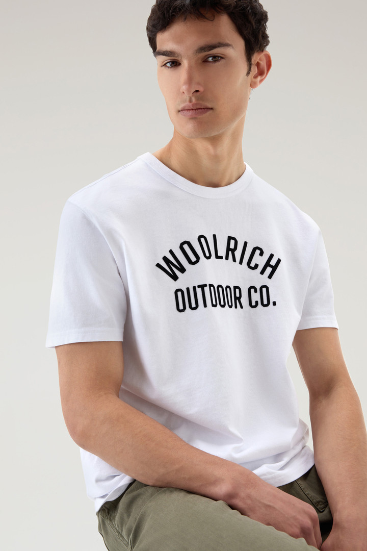 T-shirt van zuiver katoen met tekst Wit photo 4 | Woolrich