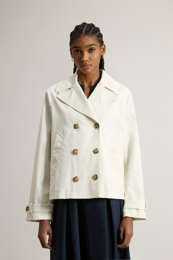 Pure Cotton Pea Coat White photo 1 | Woolrich