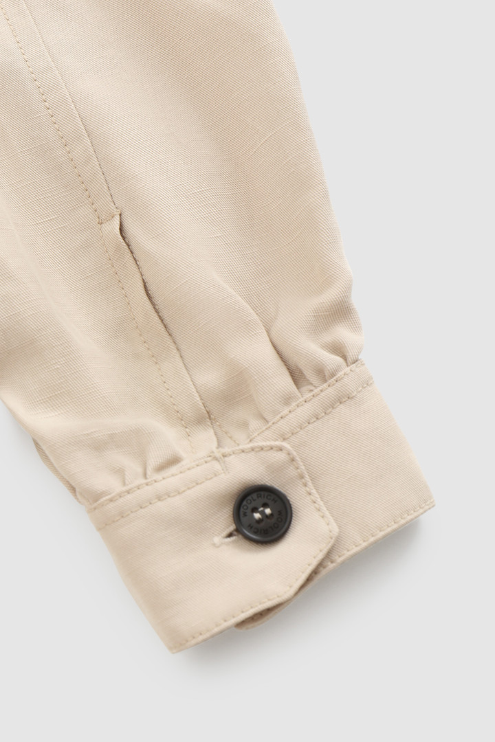 Sobrecamisa Outdoor en mezcla de lino beige photo 7 | Woolrich