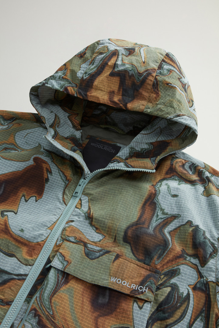 Jacke aus Ripstop-Nylon Olmetex in Batikoptik by Todd Snyder Grün photo 6 | Woolrich