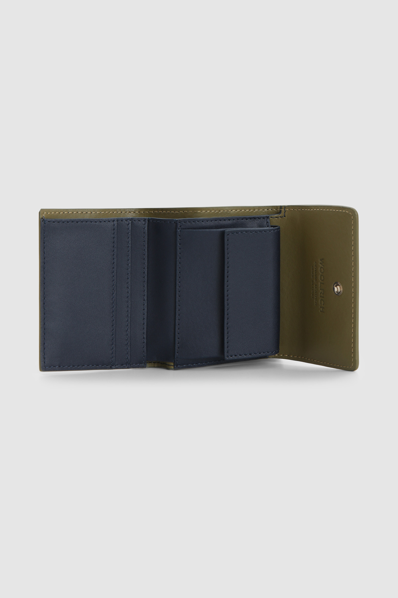 Small Leather Wallet Blue photo 3 | Woolrich