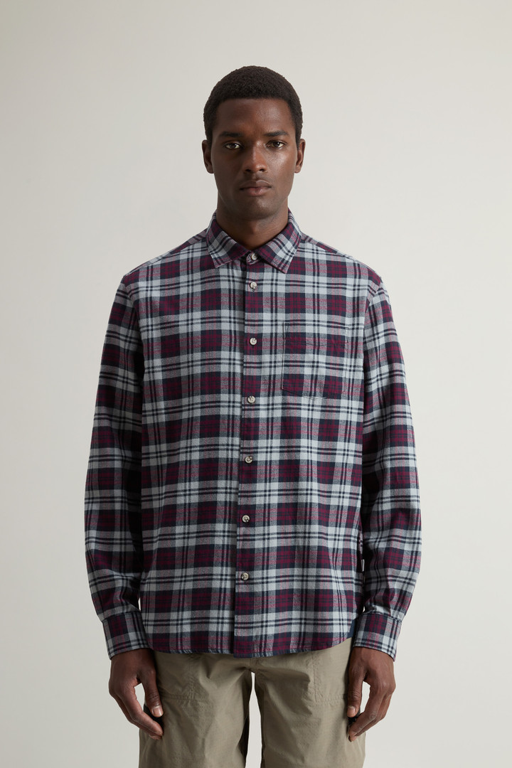 Karoshirt aus leichtem Flanell Grau photo 1 | Woolrich