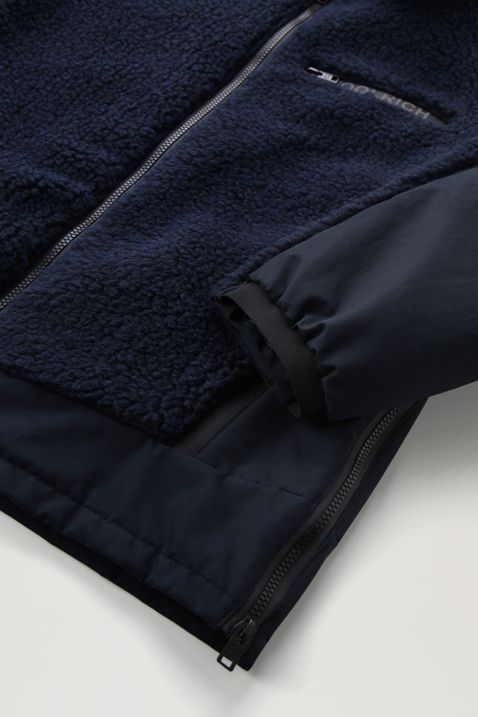 Recycled Wool Sherpa Hybrid Jacket Blue photo 8 | Woolrich