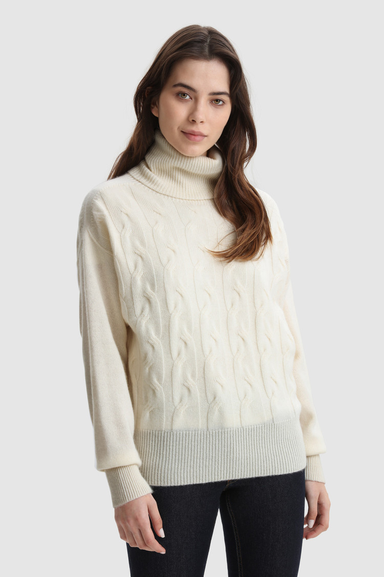 Pull à col roulé en cachemire